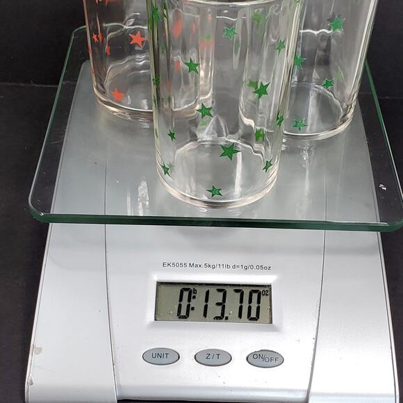 Vtg Kraft Foods Swanky Swigs Stars Optic Glass Juice Tumbler MCM Tableware - Picture 10 of 10